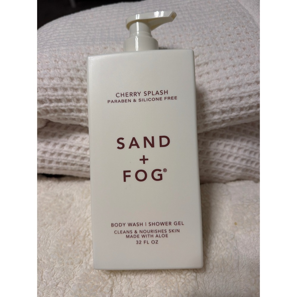 Sand + Fog Cherry Splash Body Wash Shower Gel 32 fl oz Aloe Paraben Free White